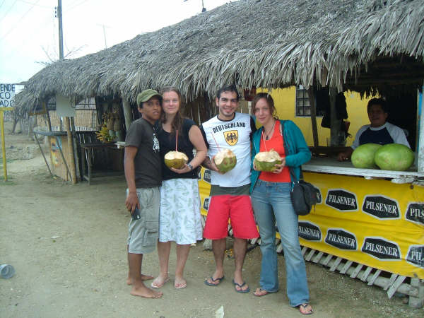 Visiting the beach in Ecuador