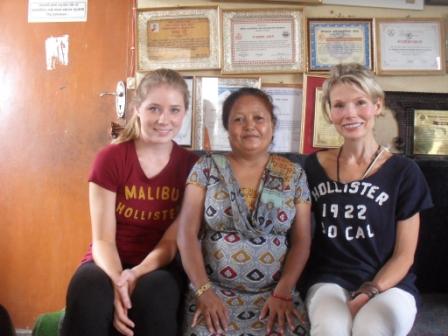 Nepal Volunteering Mom and Daughter with Director