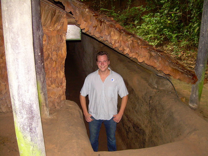 Vietnam Volunteer Mikkel Larsen Cu Chi Tunnels